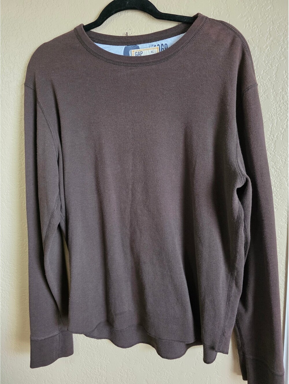 Gap Men's Brown Long Sleeve Thermal Shirt XL